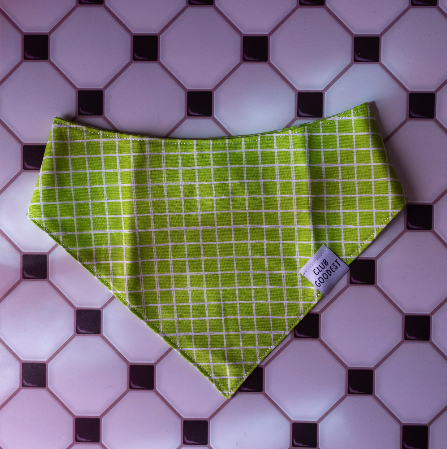 Lemongrass Plaid Pet Bandana