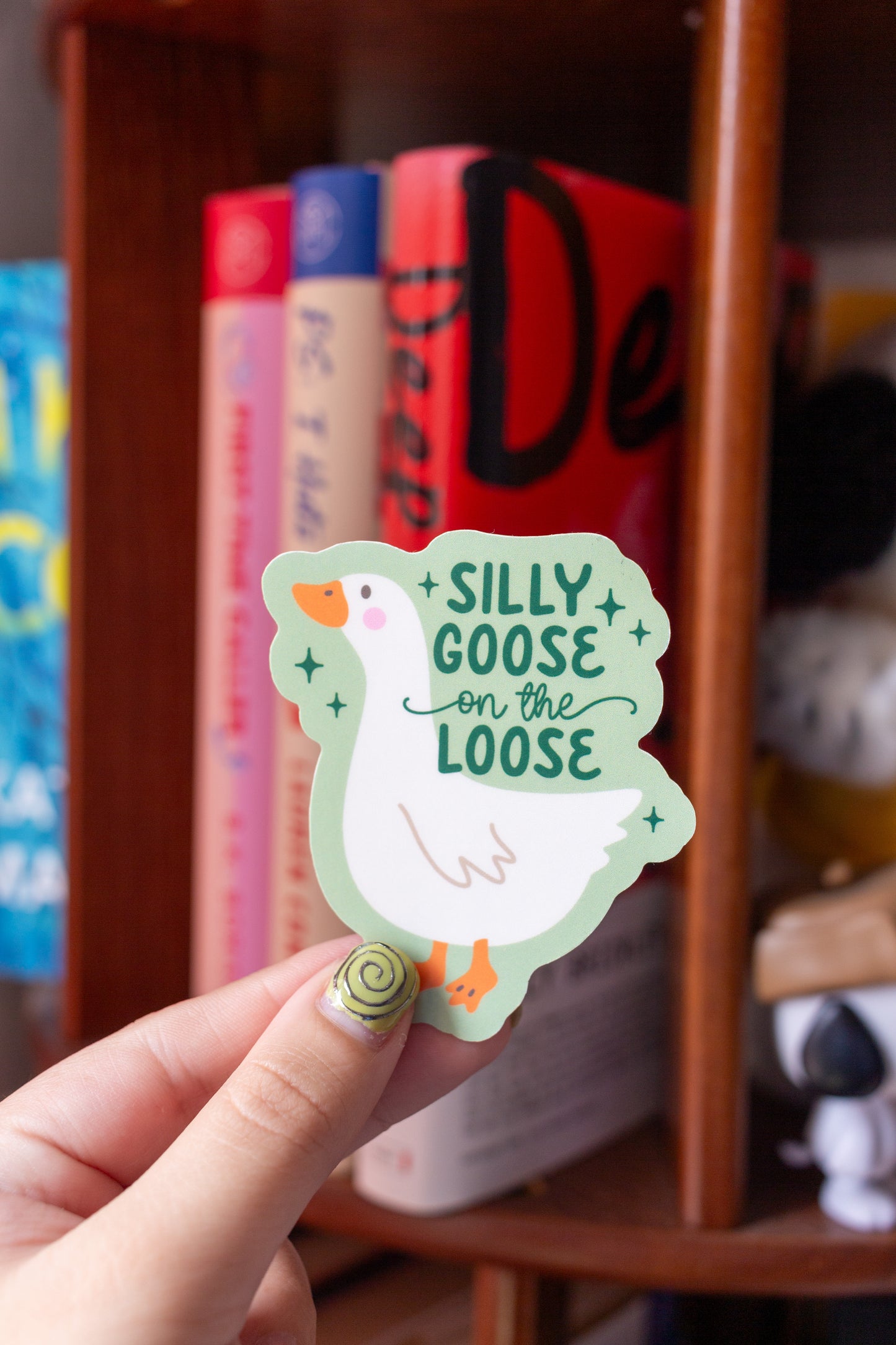 Green Silly Goose Sticker