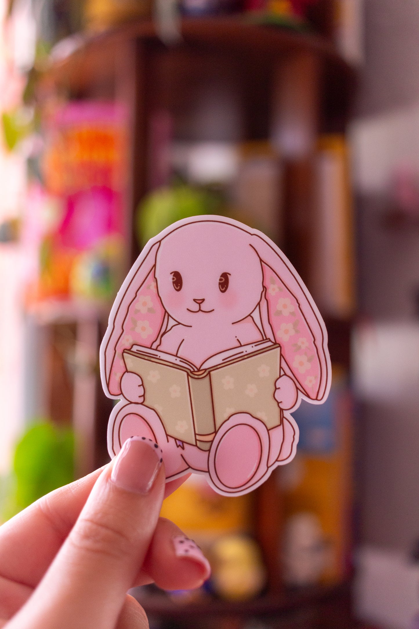 Reading Bunny Sticker