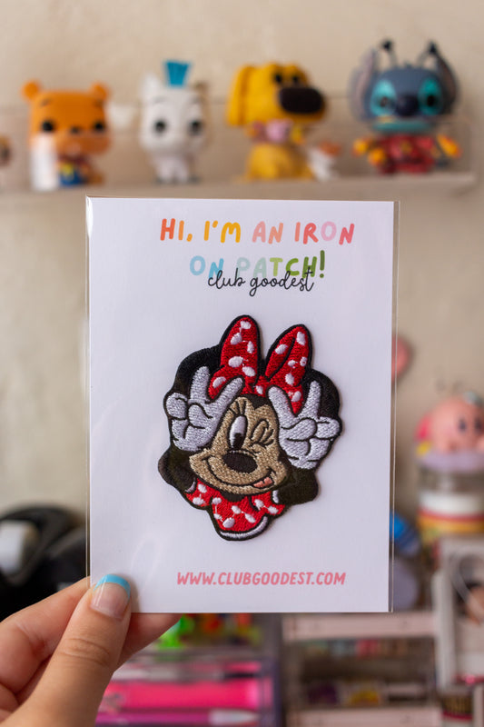 Girly Mouse Iron On Patch – Club Goodest