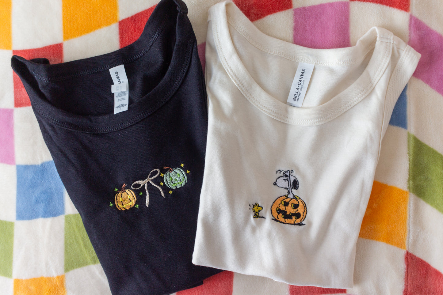 Halloween Embroidered  Baby Tees