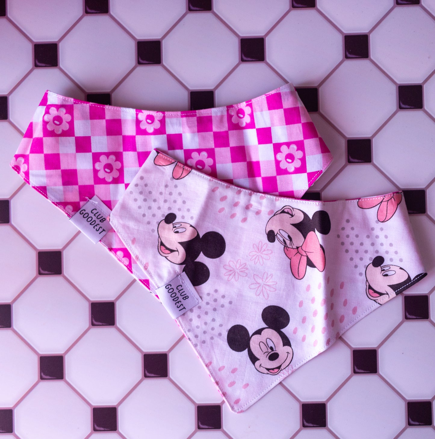 Pink Mouse Pet Bandana