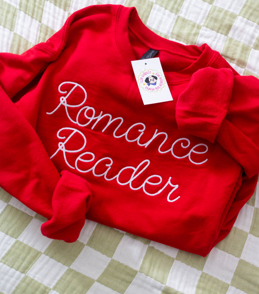 Romance Reader Embroidered Sweater