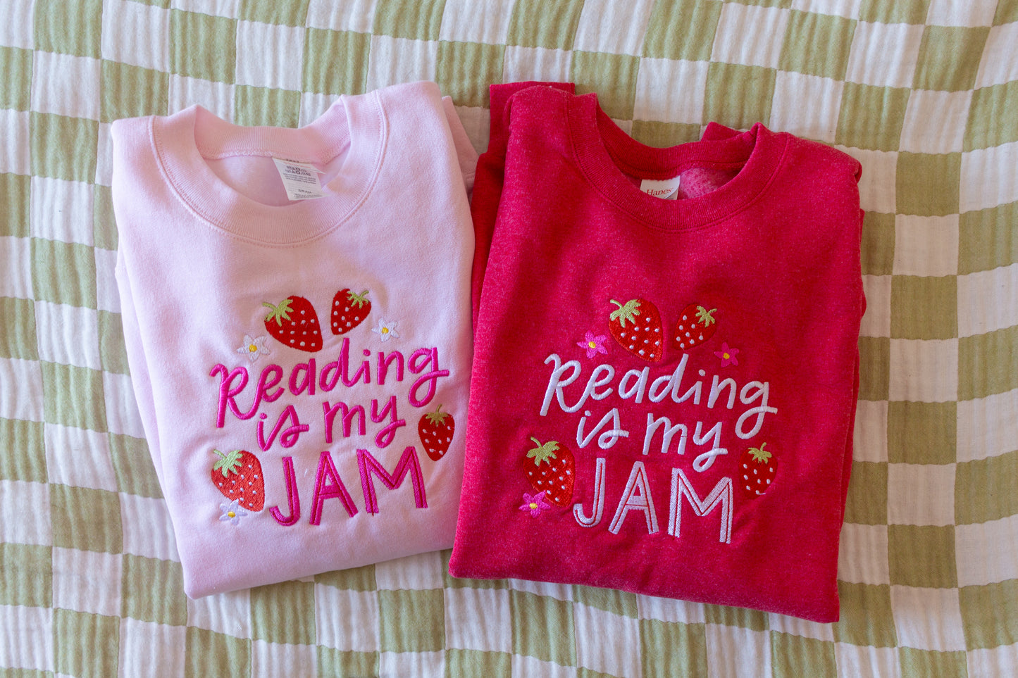 Reading is My Jam Embroidered Sweater