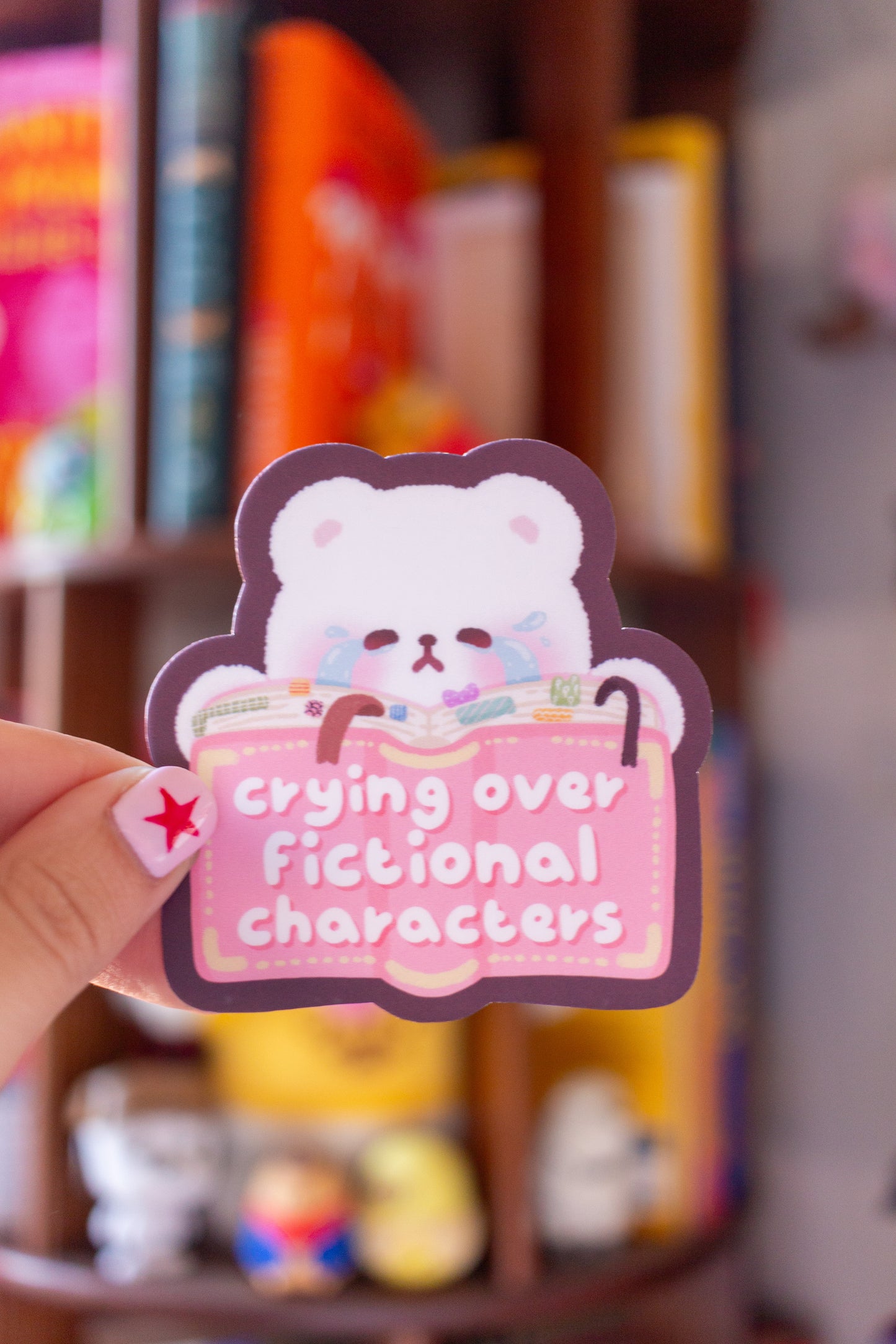 Crying Over Fictional Characters Sticker